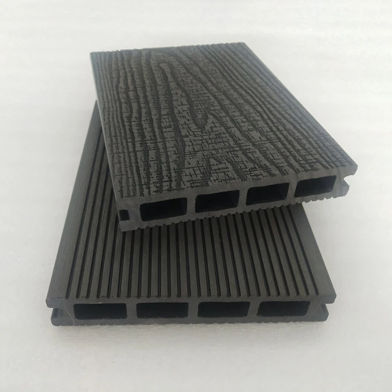 WPC 3D embossed flooring wood grain planks anti slip wood composite decking outdoor garden flooring 146*25mm