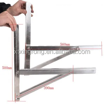 Rugged, factory-supplied wall-mounted air conditioner bracket for Hvac