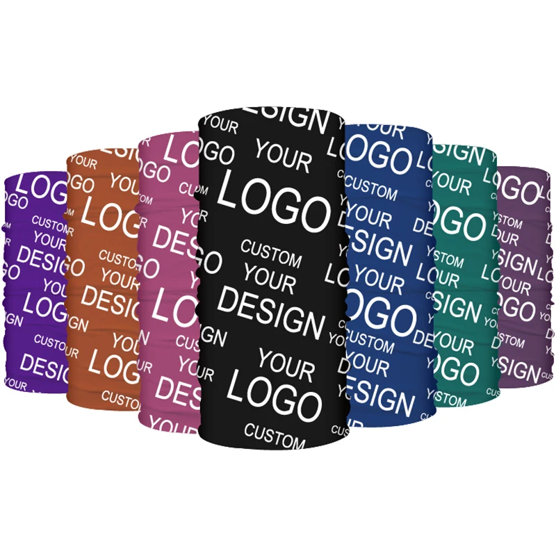 Wholesale Promotional Custom Design with your Logo Tube Seamless Neck Gaiter Bandana Face Scarf Sports Face Mask Warm Collar