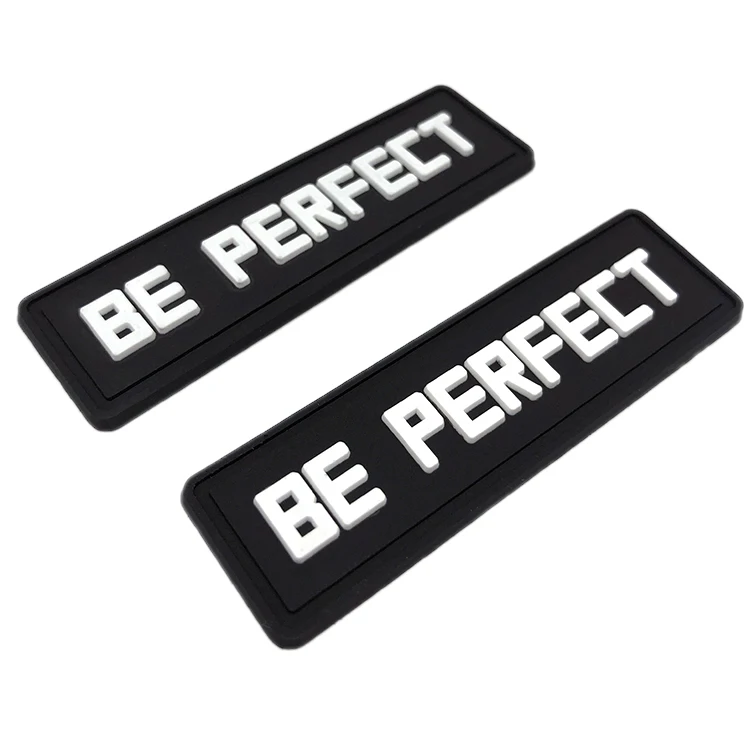 New Design Customized Embossed Logo Silicone PVC 3D Soft Rubber Patches for Garment