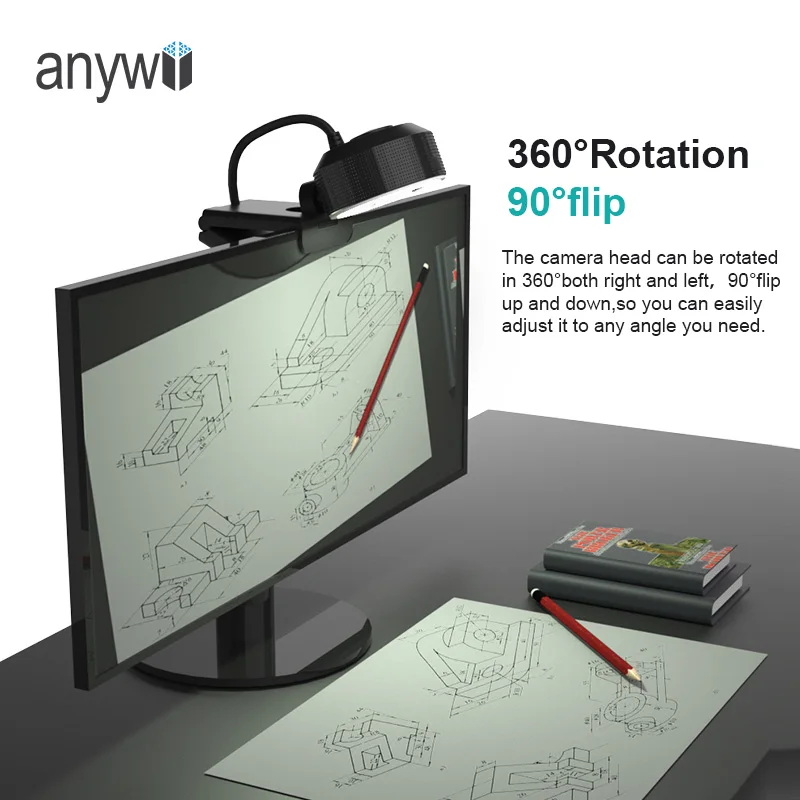 Anywii 60fps Webcam 1080p Autofocus Streaming Web Camera Living Stream Camera With Mics&privacy Cover For Tiktok/youtube