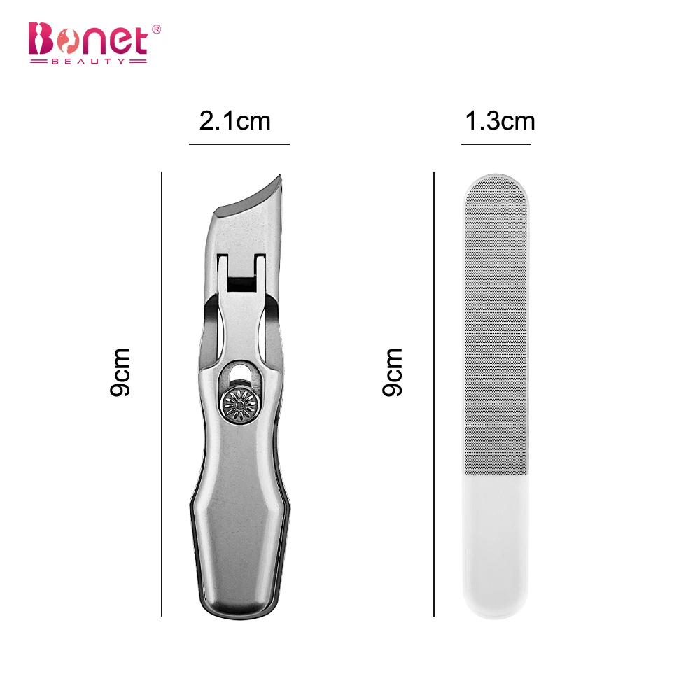 Glass Nail Clipper Set with Nano File for Adults Newborns Toddlers for Fingers