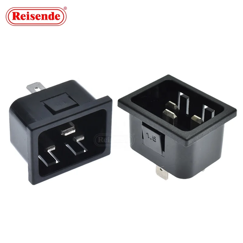 Ac 250v 16a 3 Pin Panel Mount Iec320 Iec Inlet Csk-a20 C20 Use For Power Distribution