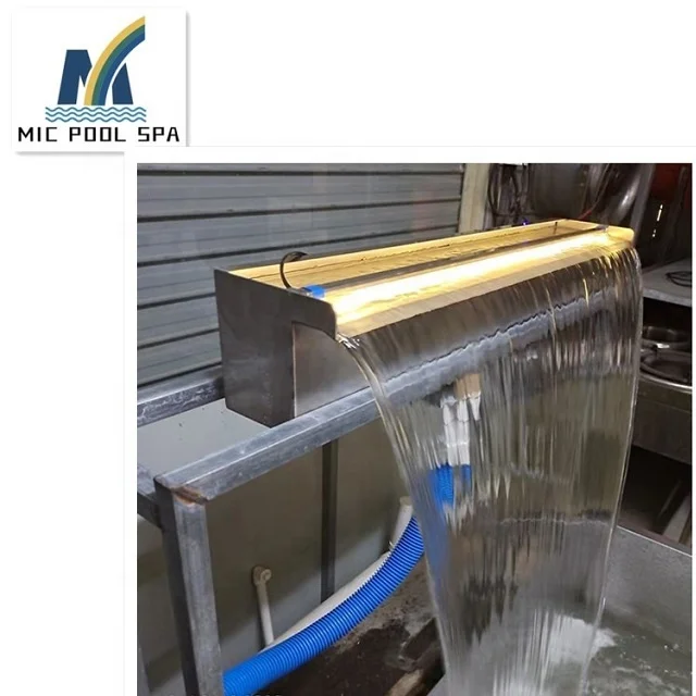 stainless steel 304 and 316 pool cascade Spa jet swimming pool waterfall fountain