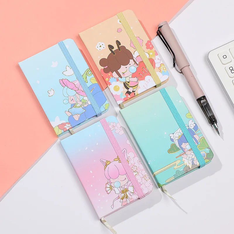 Cute cartoon student girl notebook and A6/A7 mini  hand  accounting notebook