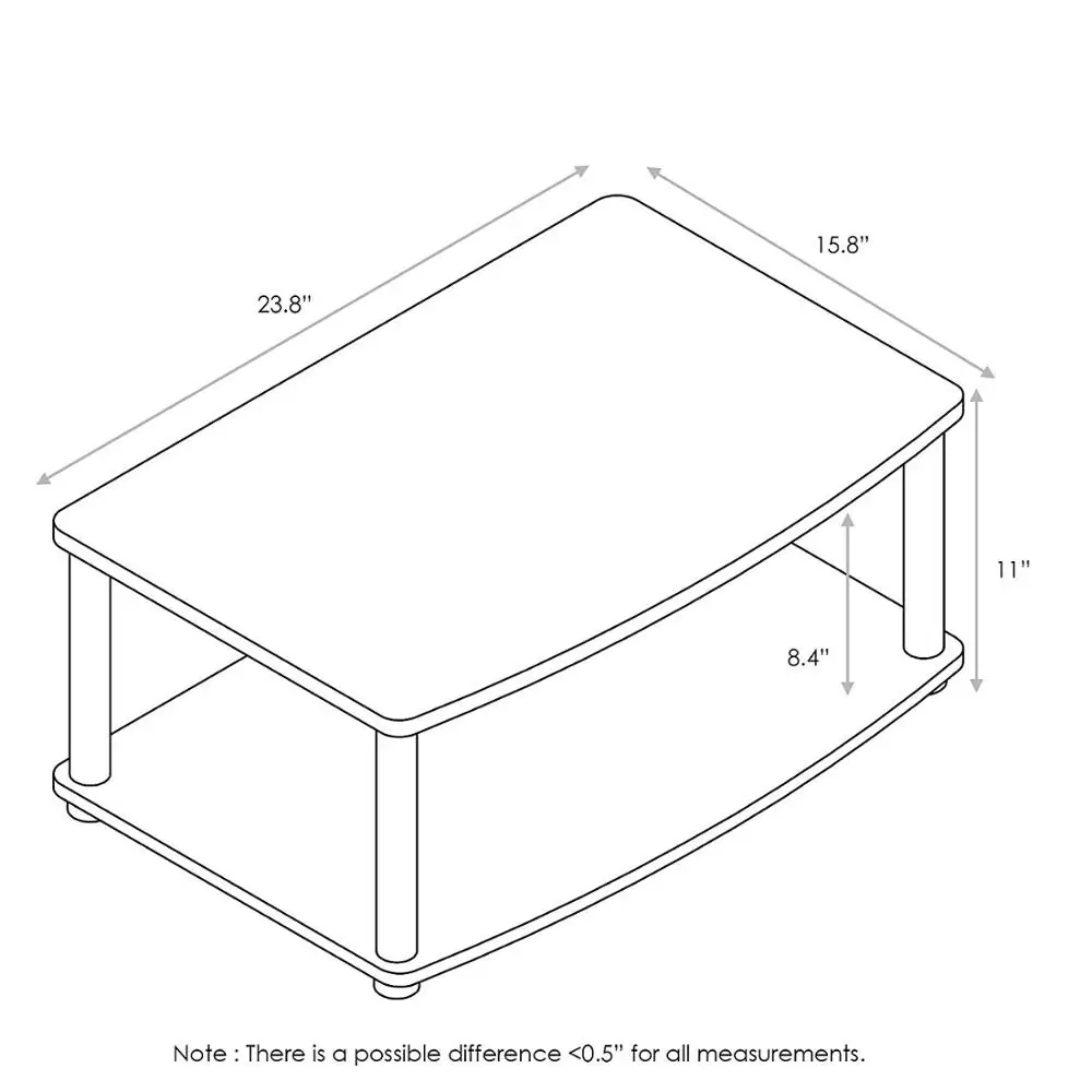 Turn-N-Tube 2-Tier Elevated TV Stand