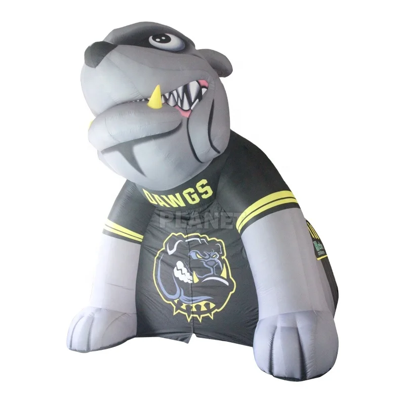 Attractive Sport Oxford Inflatable Mascot Bulldog Entrance Tunnel Advertising Inflatable Helmet Sport Tunnel For Sale