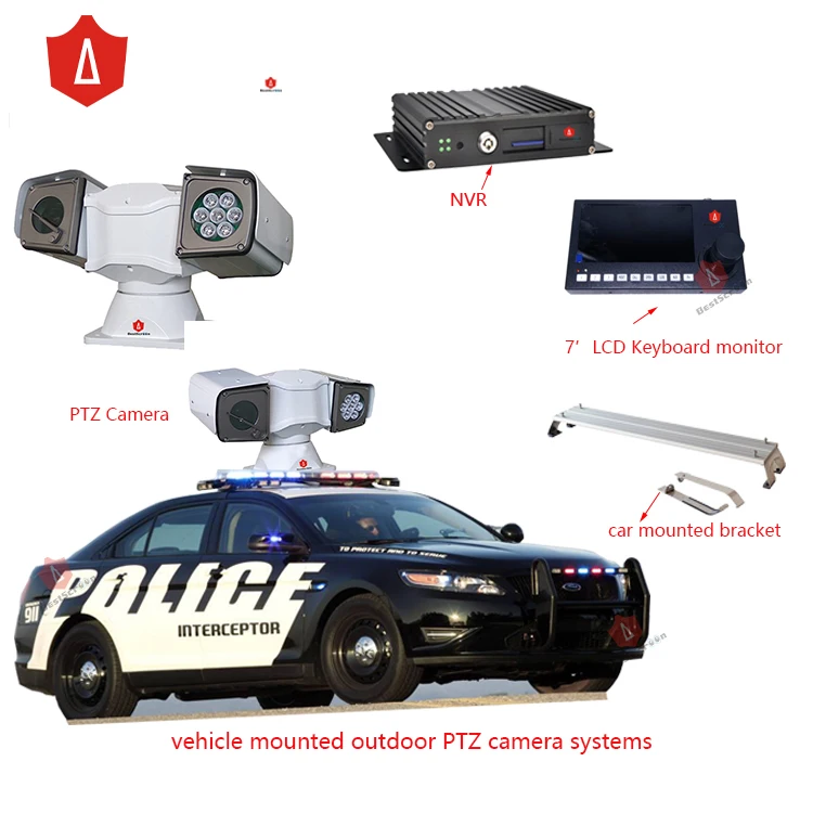 1080P IP Vehicle mounted IR outdoor security PTZ  Camera for surveillance system  enforcement