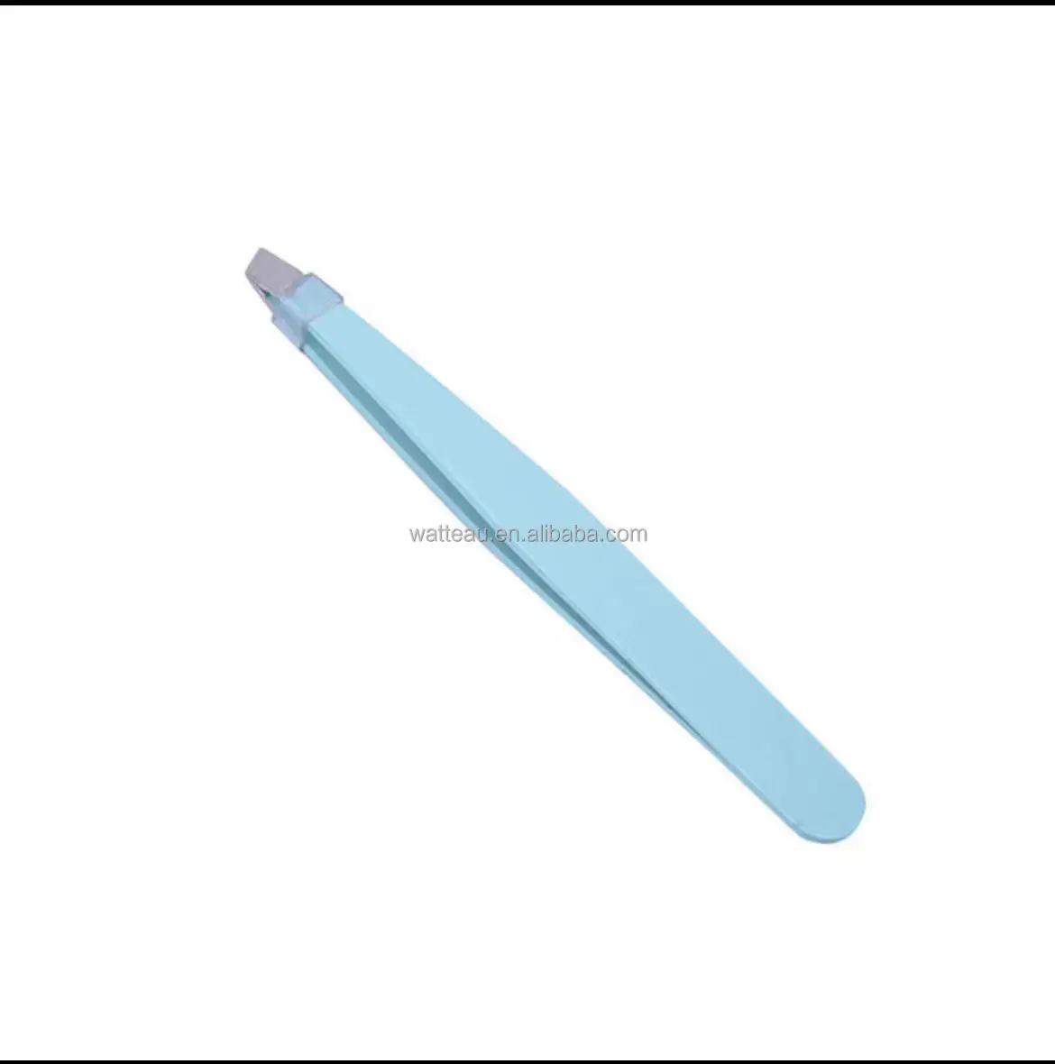 Professional Grade Stainless Steel Slanted Black Eyelash Tweezers Safety Features Use for Eyelash Extension & Ingrown Hair