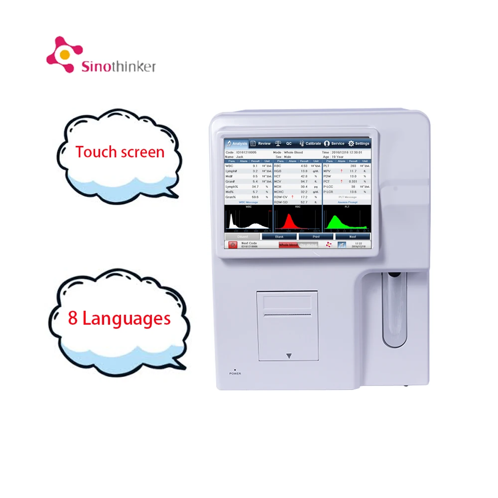 Sinothinker SK9600 3 Diff CBC Machine Sinothinker Hematology Fully Automatic Analyzer Blood Cell Counter