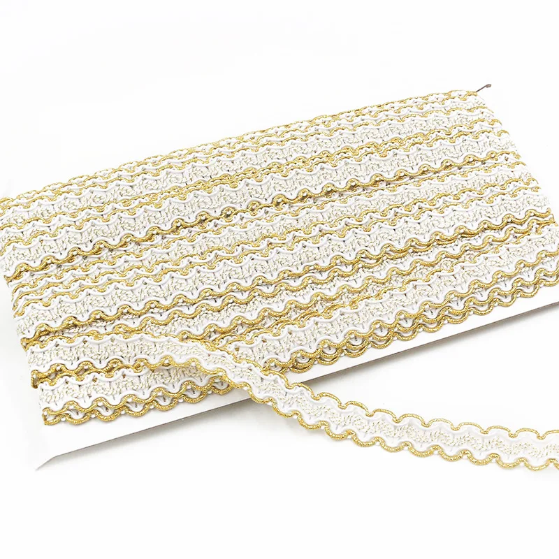 wholesale Cheap Rainbow Gimp Basic Sewing Polyester Ethic Gradient Color Looped Lace Fan braid ribbon Trim