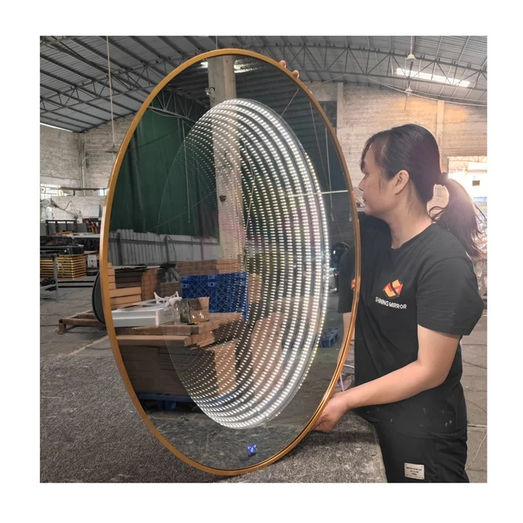 Wholesale Factory Bathroom LED Lighted Wall Mirror Fashion Bathroom Decor Vanity Mirror Memory Dimmable Touch Switch Control