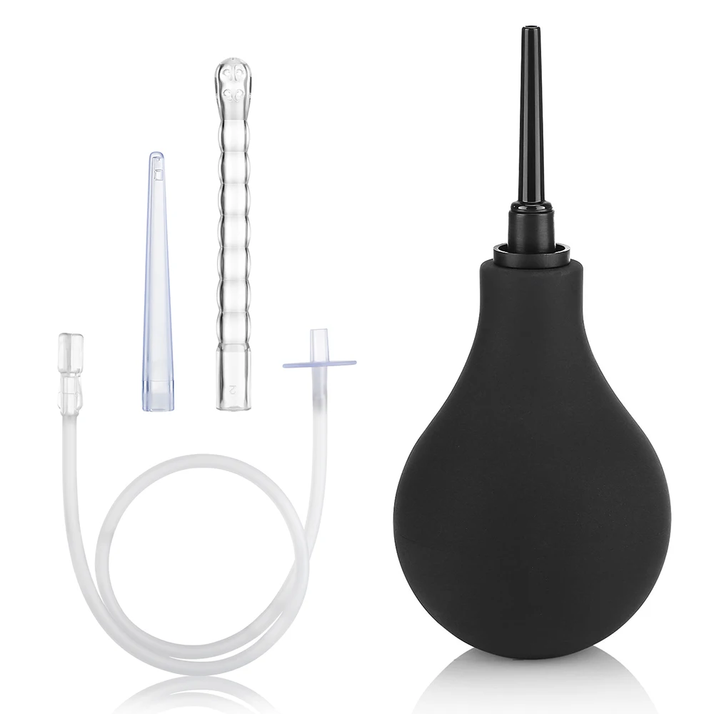 Silicone anal vaginal health douche cleaner personal hygiene unisex irrigation tools enema kit