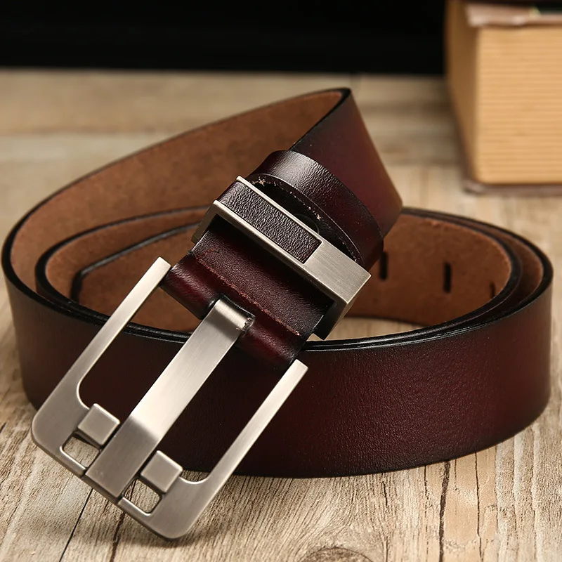 Men Belt Male High Quality Leather Belt Men Male Genuine Leather Strap Luxury Pin Buckle Belt 2022