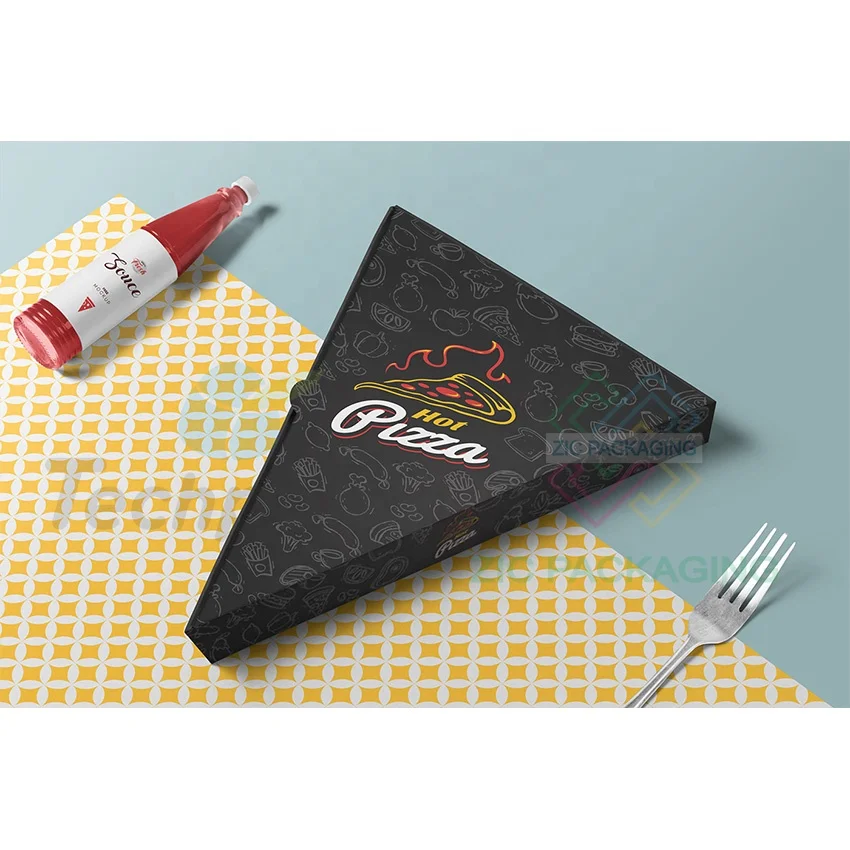 Eco Friendly Biodegradable Cheap Take Out Crepes Triangle Box Custom Waffle Cake Cookies Bakery Lunch Picnic Burger Paper Box