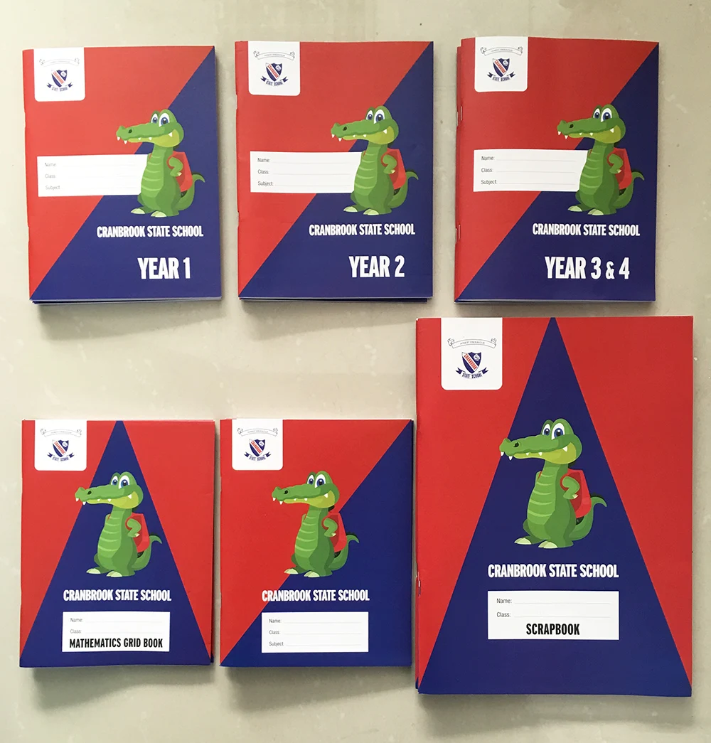 Custom Cheap plain A4 A5 A6 Blank Notebook School Exercise White Notebook Online Printing with Logo