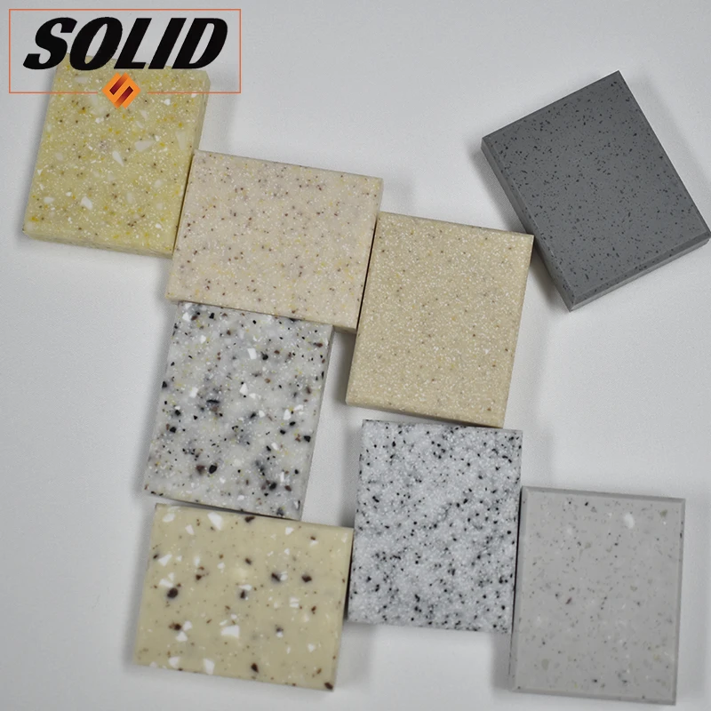 China Manufacture Particle Panel Composite Acrylic Solid Surface Kitchen Countertop Artificial Stone
