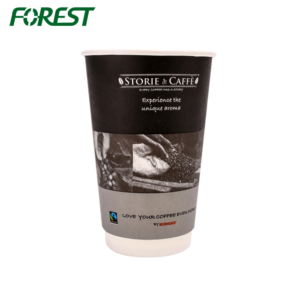 Disposable eco take away double wall coffee paper cups