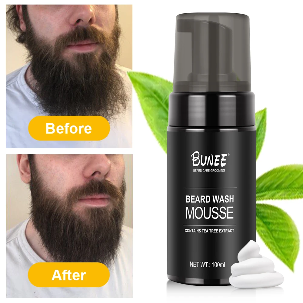 BUNEE Barber men grooming Citrus Mint Cooling face beard wash shampoo foam for private brand