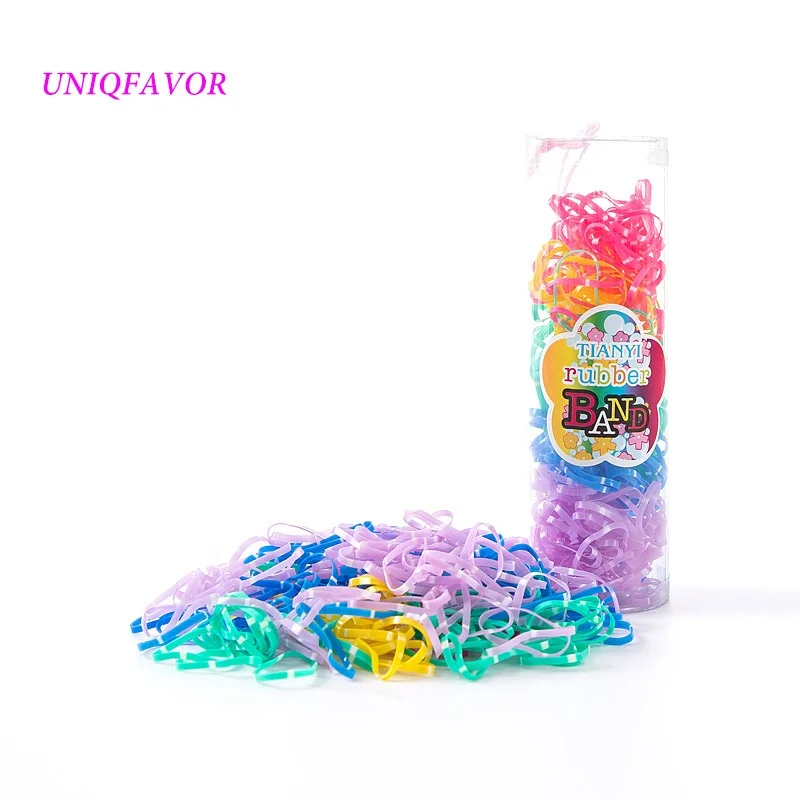 Promotion Hair Gift Cartoon Rainbow Hair Bands No Crease No Damage Strong Elastic Hair Ties Disposable Rubber band