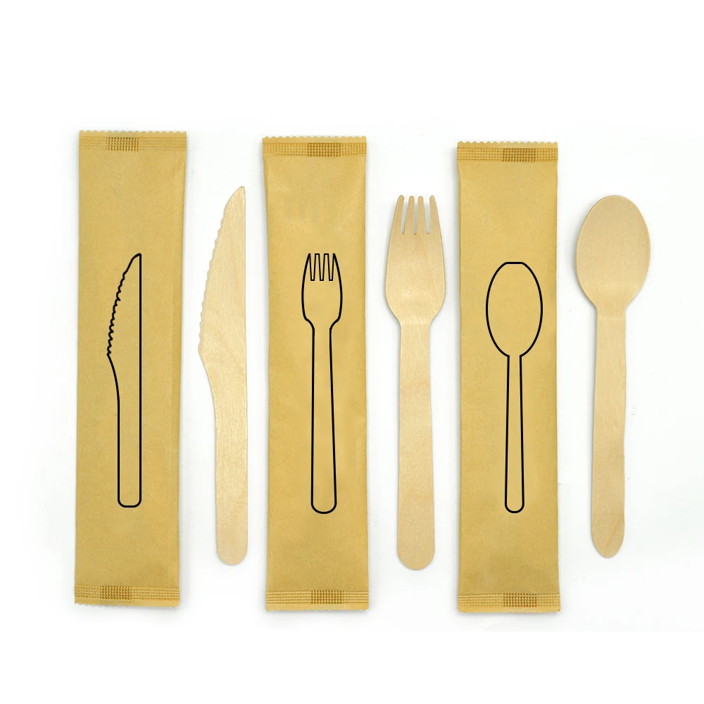Party Disposable Reinforced Cutlery Wooden Spoon New Design Mini Wood Spoons Kitchen Utensils Set