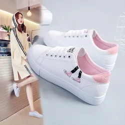 2020 Fashion Boys Girls White Candy Color Art Print Casual School Shoes Student Women Walk Shoes For Girl