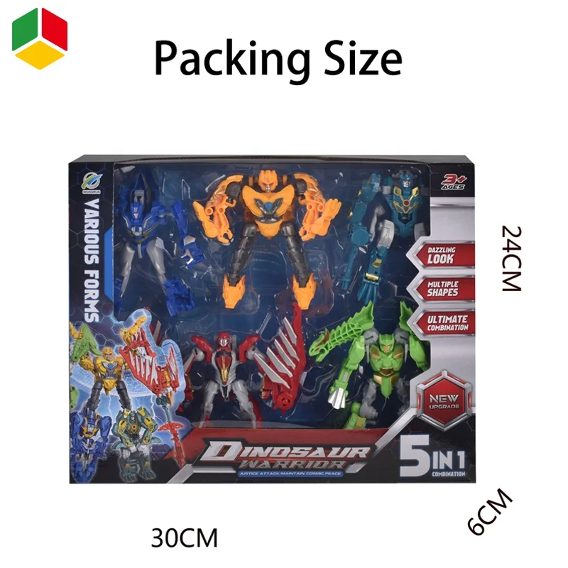Заказные детские развивающие игрушки QS сборка «сделай сам» пластмассовая трансформирующая игрушка-робот динозавр 5 в 1