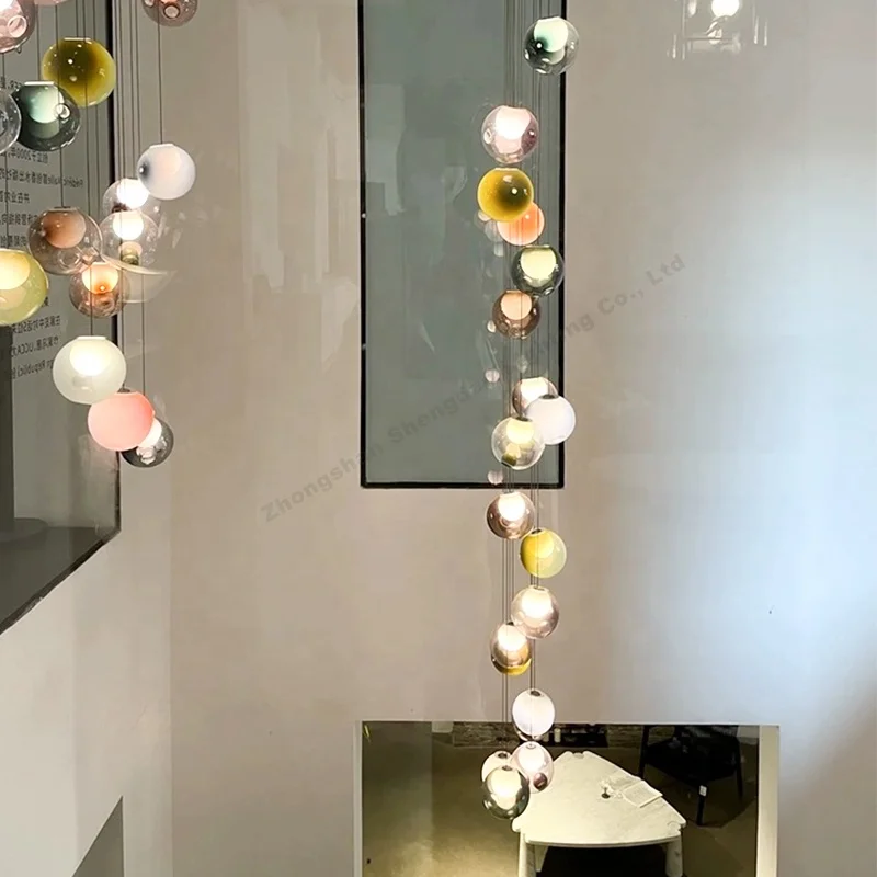 Customized Postmodern Style Office, Living Room, Exhibition Hall, Luxurious Modern Water Droplet LED Pendant Light