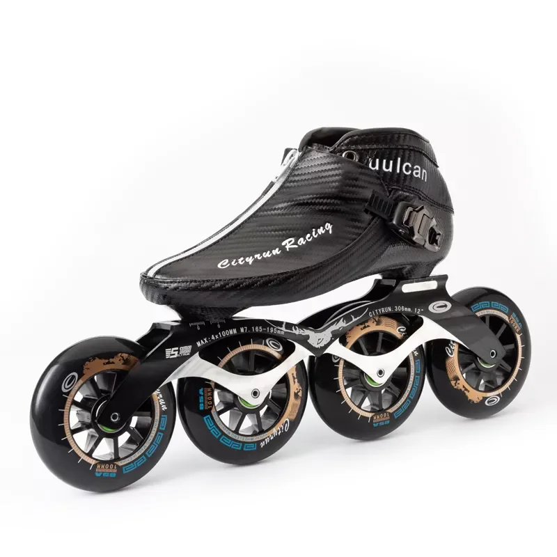 Wholesale price roller skate velvet lining roller skates white Carbon Fiber shell roller skates