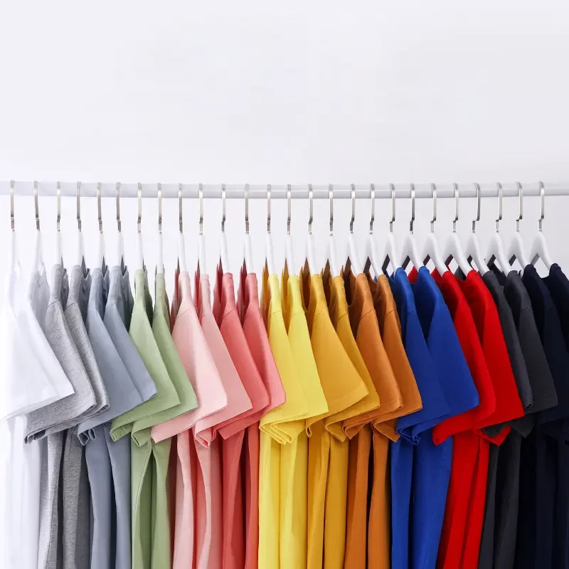 220GSM Worsted 100% Cotton Group Culture Garments Short Sleeve T Shirt Custom Logo Printing Blank T-Shirt