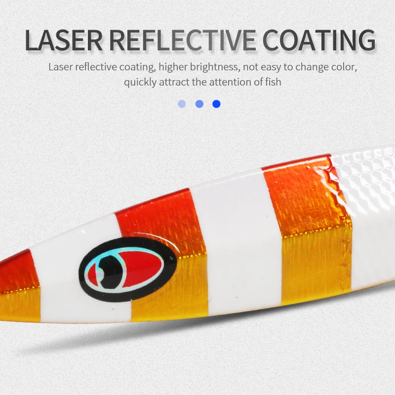 J11 Offshore Fish Light Sea Fake Tuna Luminous Fast Fall Metal Jig Lure Artificial Hard Bait Saltwater Fish Jig Lure Fish Lure