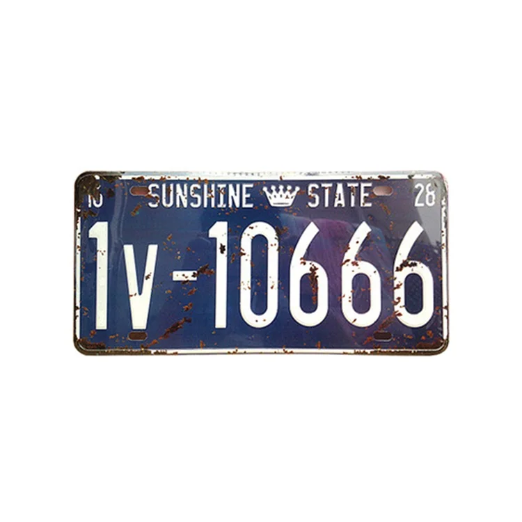 Hot United States Home Decor Tin Signs Bar Pub Cafe Decor Metal Sign Car License Plate