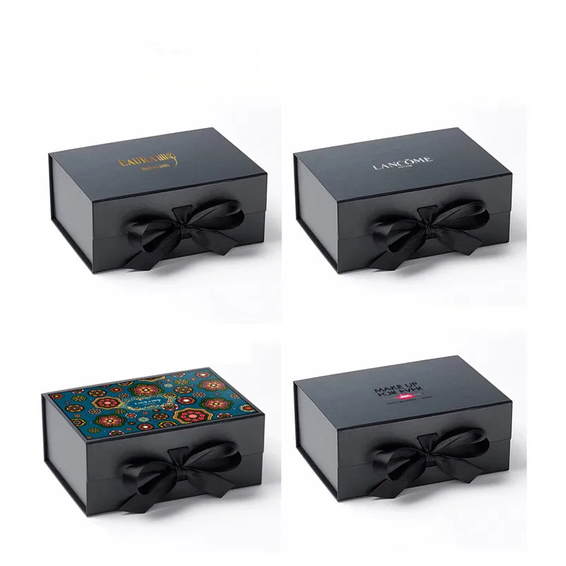 Cheap Luxury Medium Large Gift Package Box Cardboard Ribbon Magnetic Lid Paper Box for Dress packaging