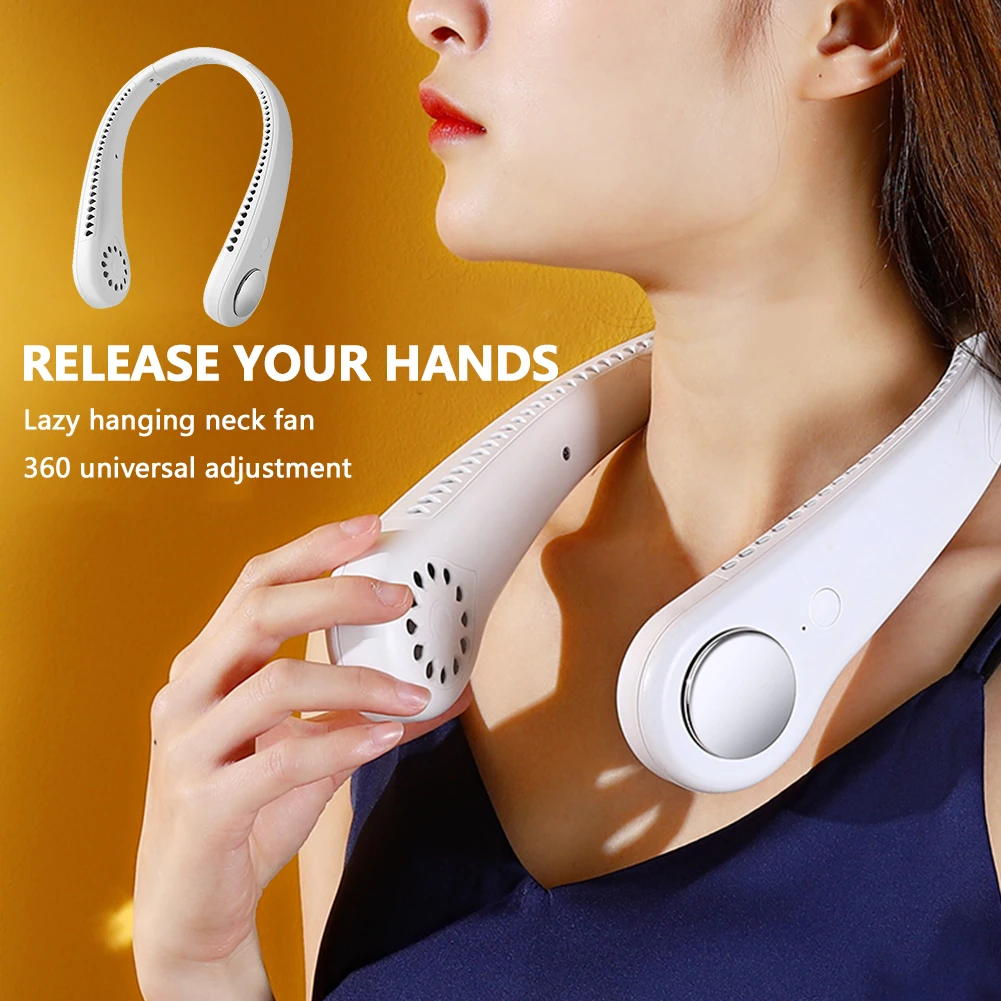 
Portable Mini USB Rechargeable Handheld Electric Fans Hanging Bladeless Neck Fan For Outdoor Travel 