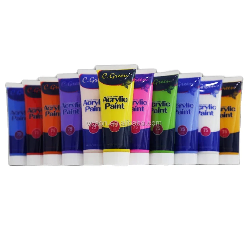 Colors Rich Pigments Non Fading Acrylic Paint Set For Artist Canvas Painting