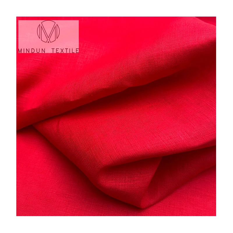 Mindun Wholesale Custom Hot Selling Hemp 100% Pure Linen Plain Cool Touch Dress Shirt Upholstery Fabric