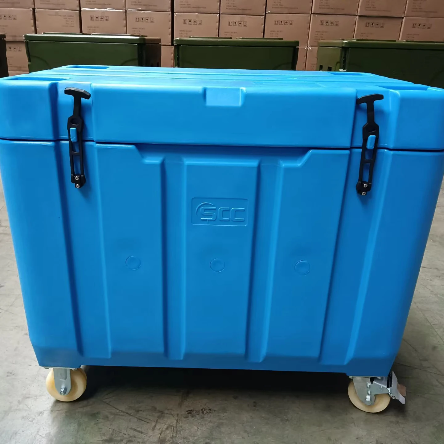 Ice chest 330L cooler box insulated shipping box with cubic dry ice for blasting machine maker