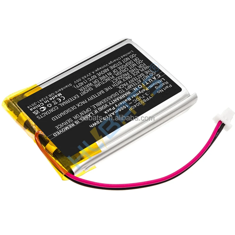 Sena 30K 50S SP46 Headphone Replacement Lithium-Polymer Battery YP803040P 1000mAh 3.7v 3.70wh