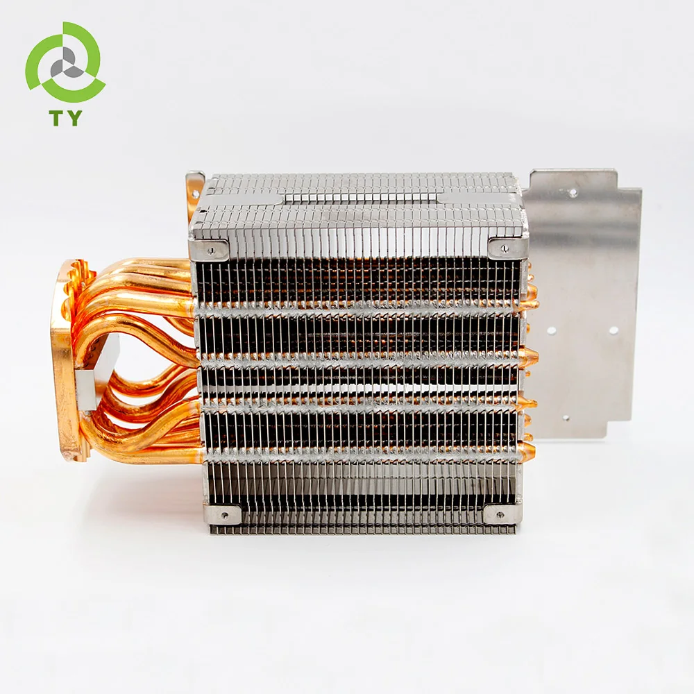 High Power Led heat sink Customized aluminum zipper fin heatsink with heat pipe