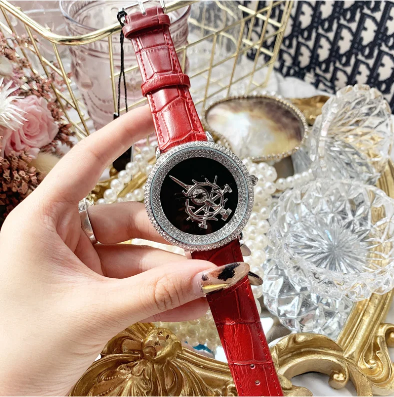 Eskeem New Arrival High Quality Personalized Large Dial Ladies Watch Trend Fashion Full Diamond Belt Watch