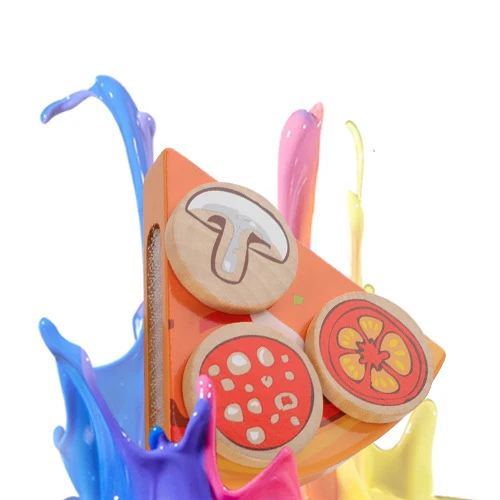 New Arrival Party Kitchen Cut Pizza Toy Educational Early Childhood Development Wood Pretend Play Food Board Games