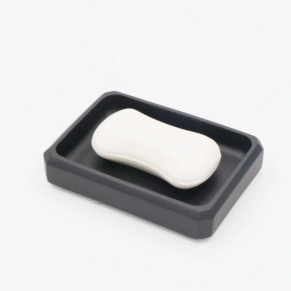 8 Pcs Matt Black Resin Bathroom Hardware Accessories Set Factory Direct Supply for 5-Star Hotels and Home Use