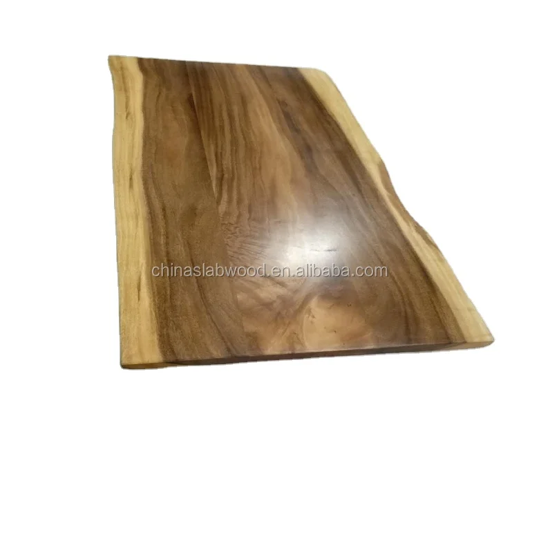 Whole solid wood natural edge big slab height adjustable tabletop South American Walnut