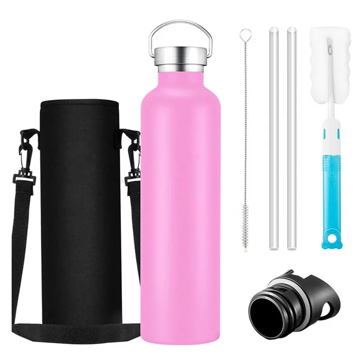 BPA Free Multi-color 350ml 500ml 750ml 1000ml vacuum insulated stainless steel leak-proof double wall hot sport water bottle