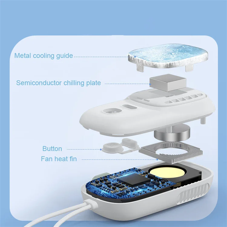 Lazy People Portable Air Cooling Fan Electric Semiconductor Controller Hand Held Fan USB Mini With Logo