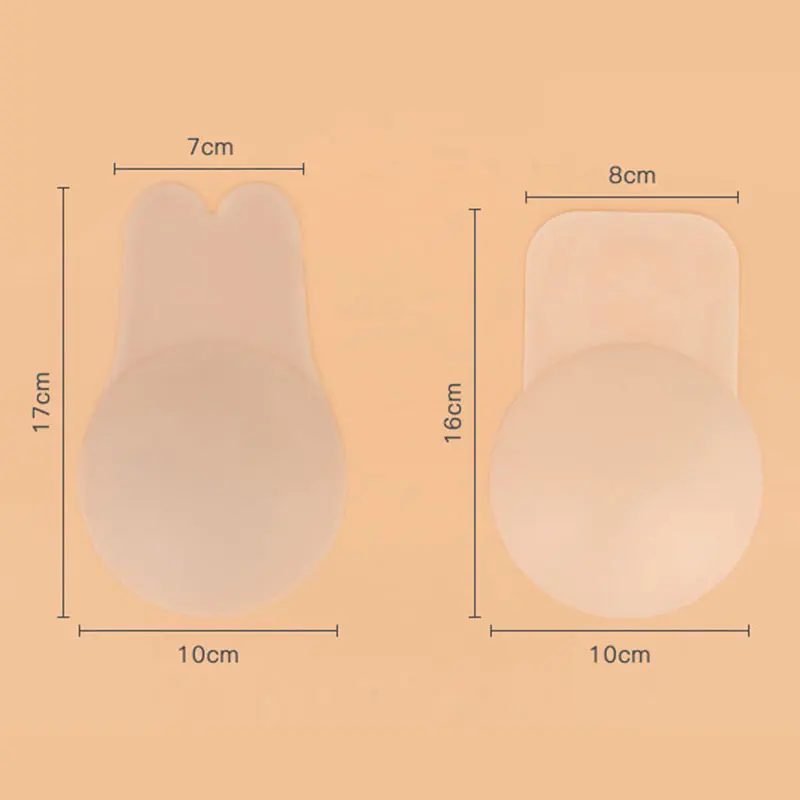 Customize Sexy  Rabbit Ear Seamless Matte Breast Lift Silicon Covers Pasties Reusable Adhesive Silicone Nipple Cover