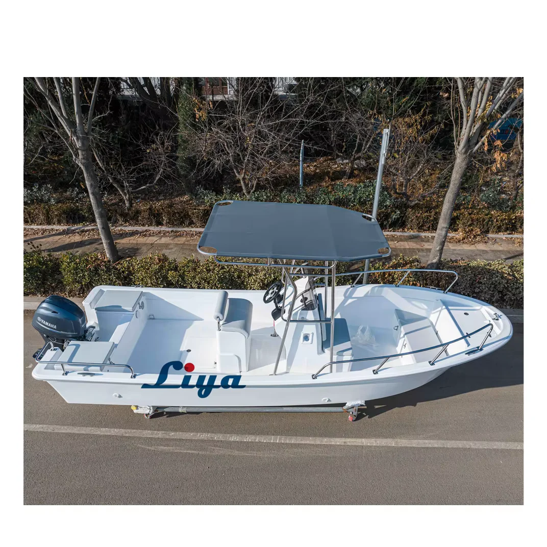 Liya 5.8m panga boat fiberglass fishing boats 19ft center console boats for family
