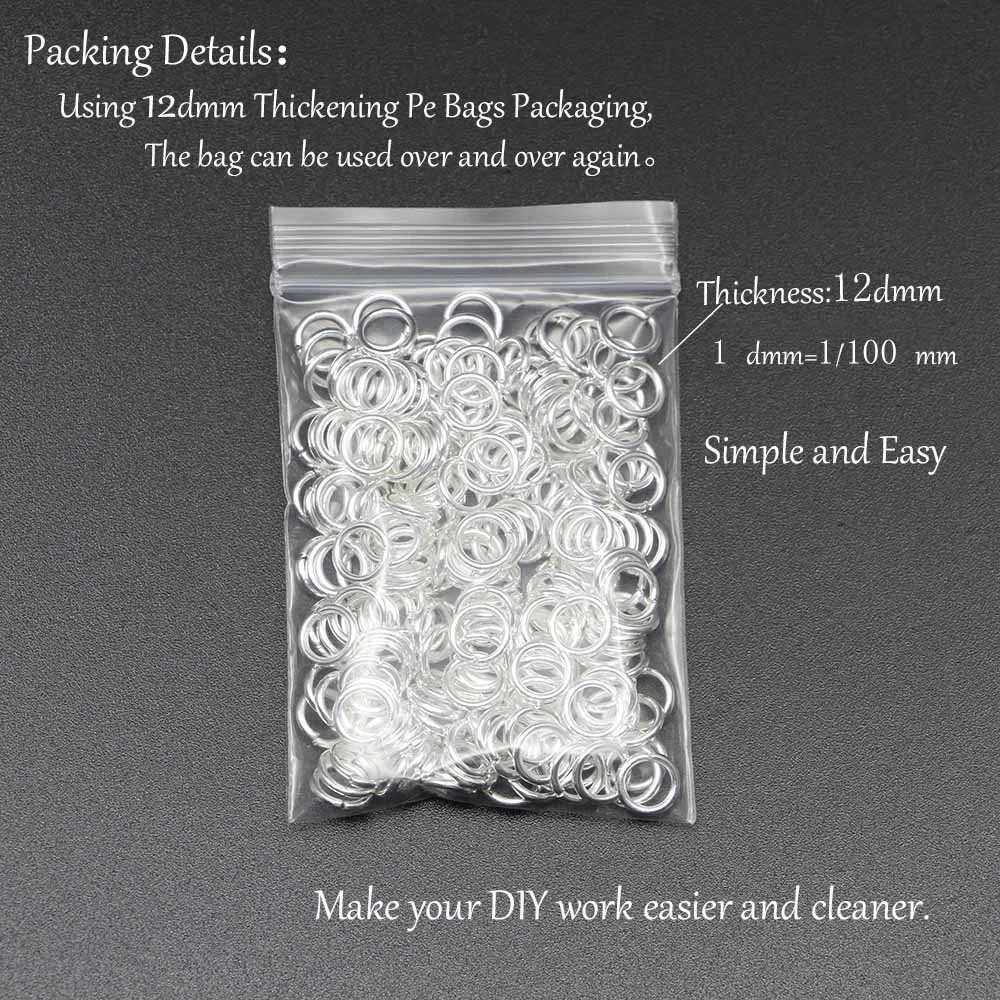 200pcs/lot 3-20mm Jump Rings Silver Split Rings Connectors For Diy Jewelry Finding Making Accessories Wholesale Supplies