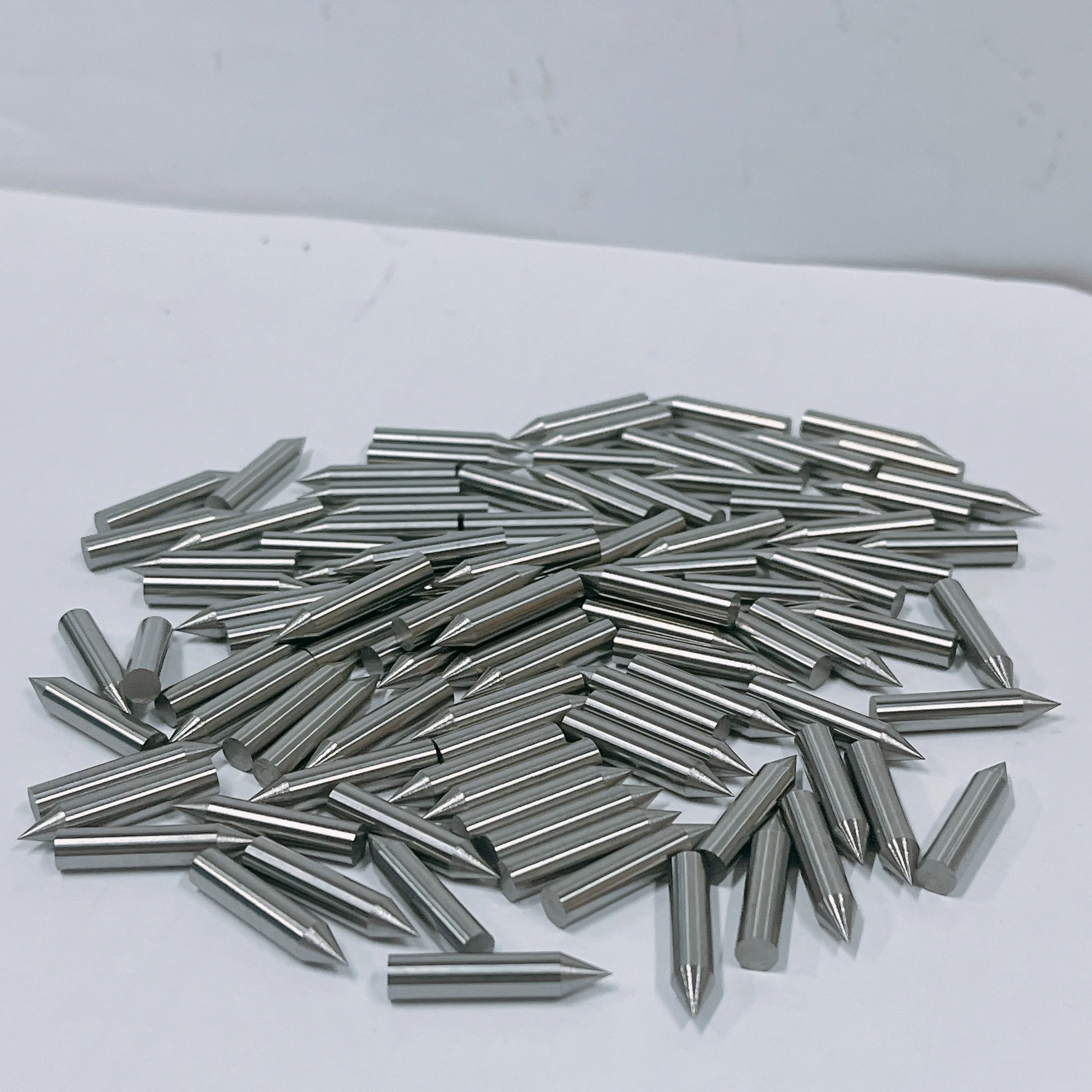 tungsten carbide needle sharp pin dia 0.3 0.4 0.5mm 2.75mm with angle for drilling/dental/valve