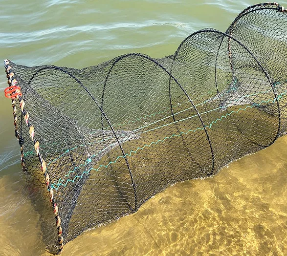 
Foldable Mesh Crab Crayfish Lobster Shrimp Prawn Hand Trap Fishing Net Fishing Network Fish Trap Cage 